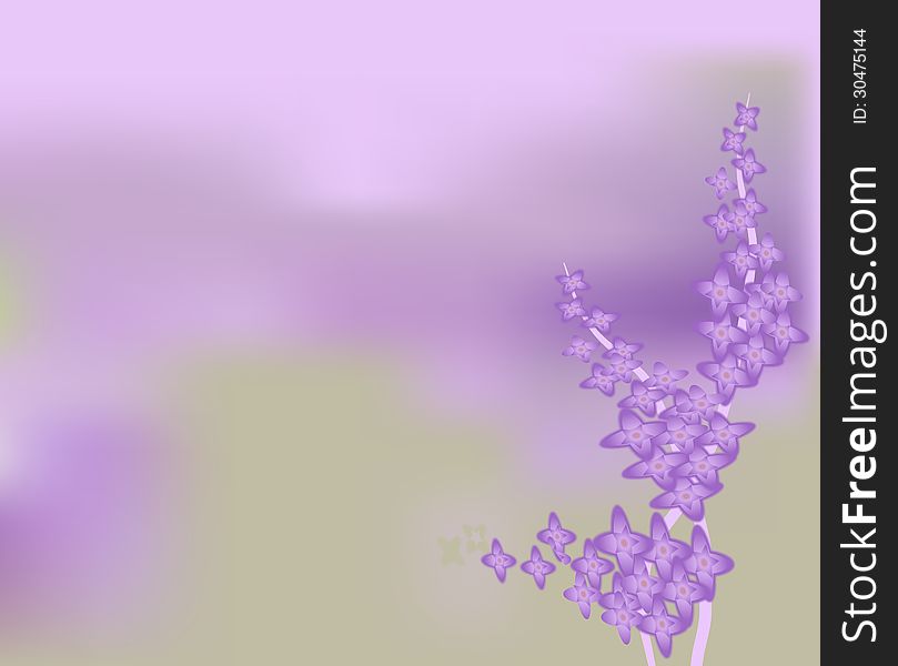 Purple lilac bush blooming in the blurry background vector