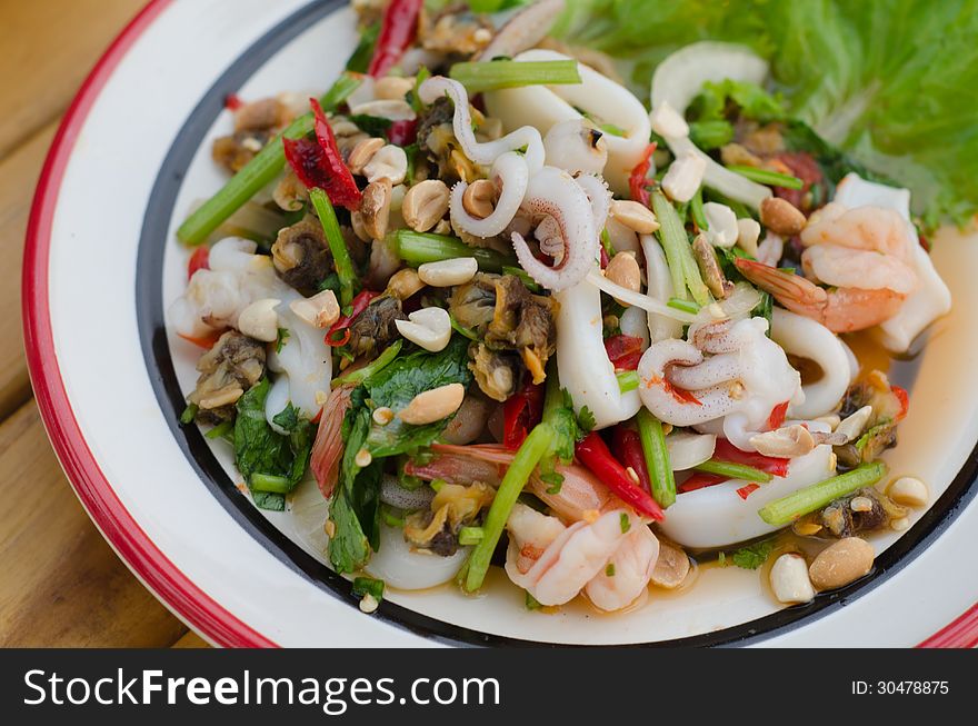 Spicy Mixed Seafood Salad