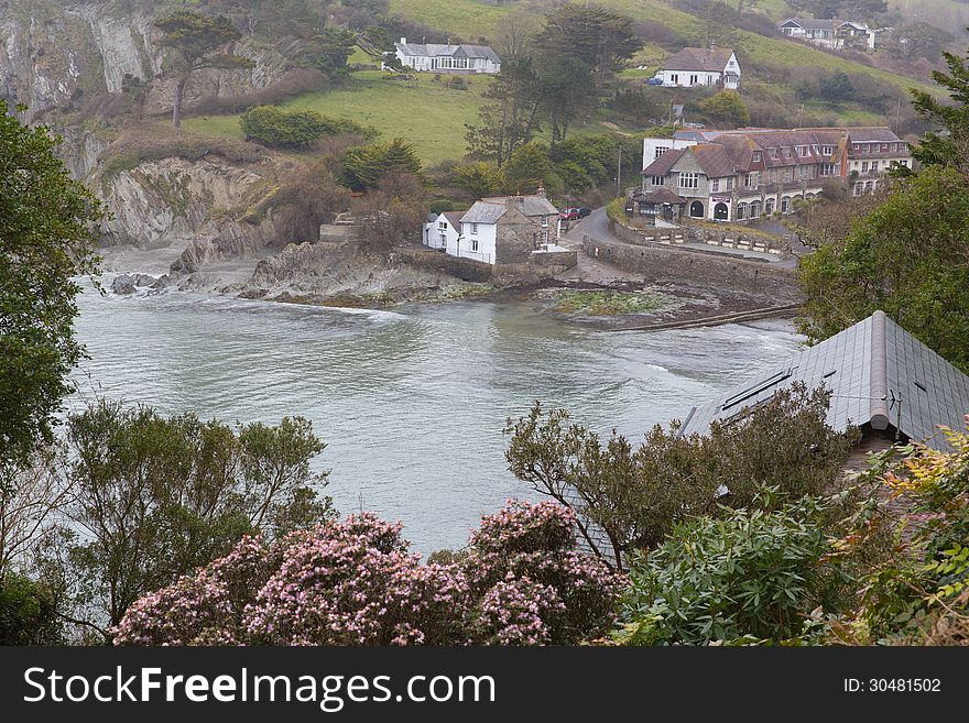 Lee Bay North Devon coast near Woolacombe on the South West Coast Path