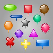 Vector Set Of Web Elements. Stock Images