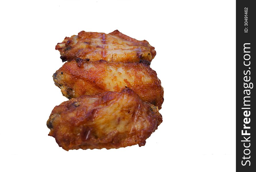 Crispy Chicken Wings Isolated