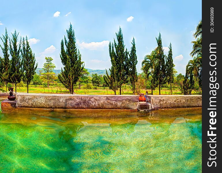 Exotic botanical garden in the North of Thailand