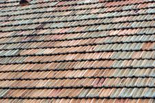 Dutch Tiles On The Roof Royalty Free Stock Photo