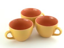 Three Empty Cups Stock Photography Three Empty Cups Stock Photography