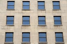 Blue Windows Of A Building Stock Photos