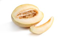 Melon (Full And Slice) Stock Image Melon (Full And Slice) Stock Image