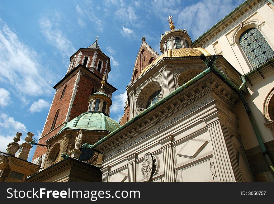 Palace of polish king at krakow. Palace of polish king at krakow