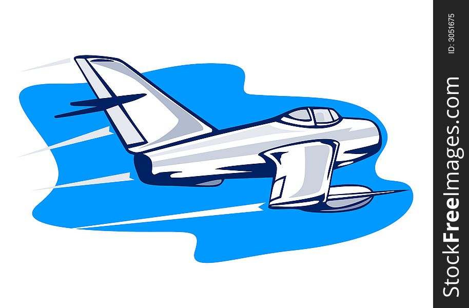 Vector art of a MiG-15 jet fighter plane