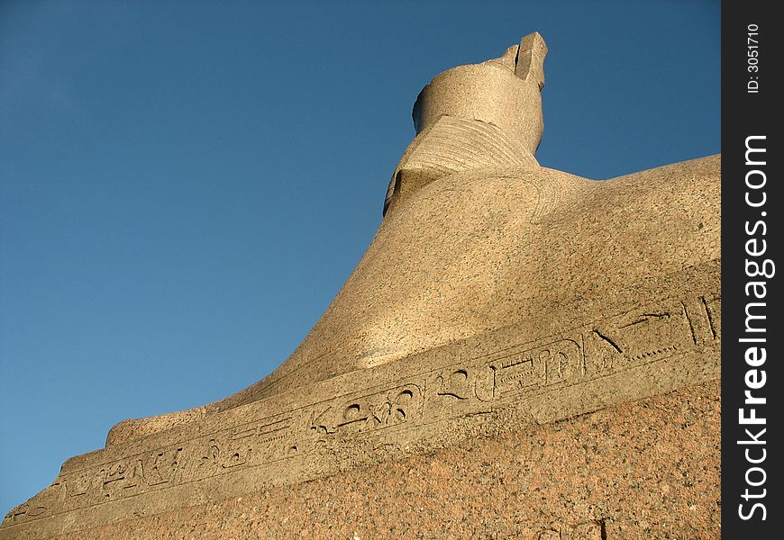 Egyptian pyramids on a background of the blue sky