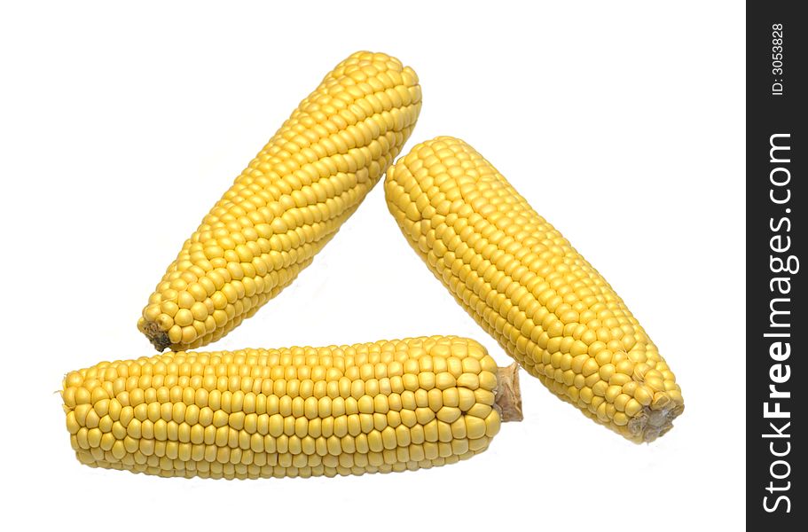 Fresh Corn Isolated On White
