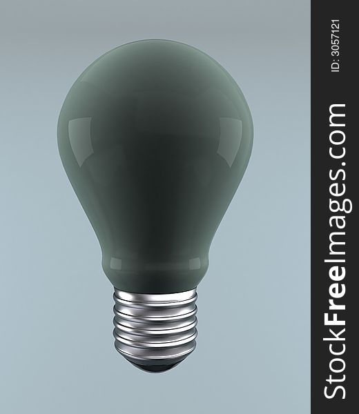 3d illustration of a non transparent light bulb. A clipping path is included for easy editing