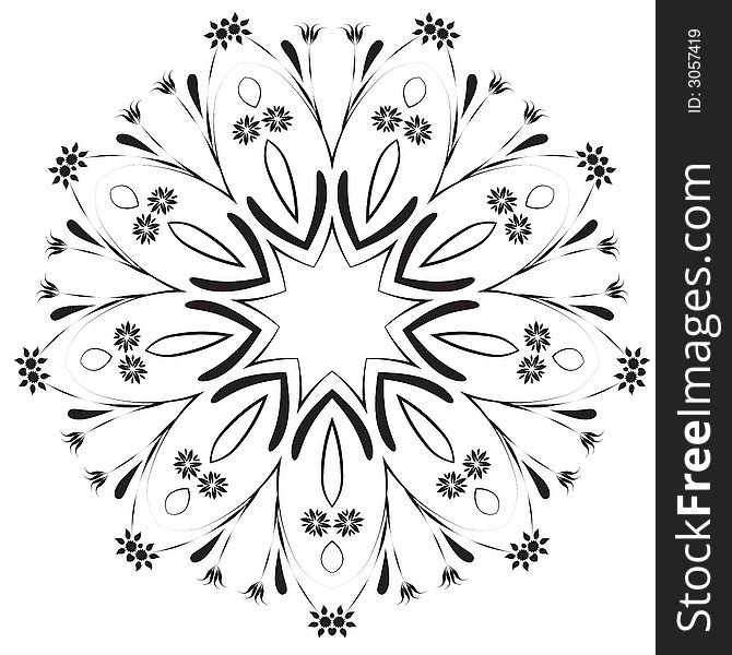 Beautiful abstract vector floral design