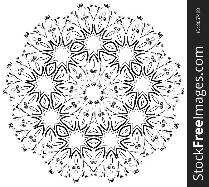 Abstract vector floral design