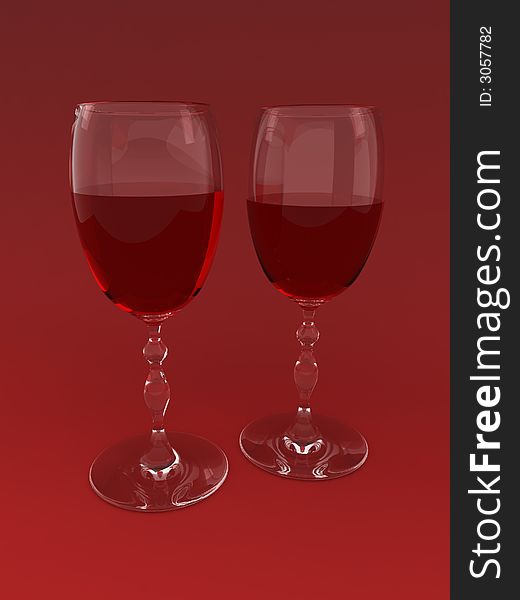 Two wine glasses