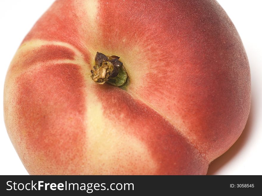 Donut peach exotic rare sweet fruit also known as chinese flat peach or saucer peach. Donut peach exotic rare sweet fruit also known as chinese flat peach or saucer peach