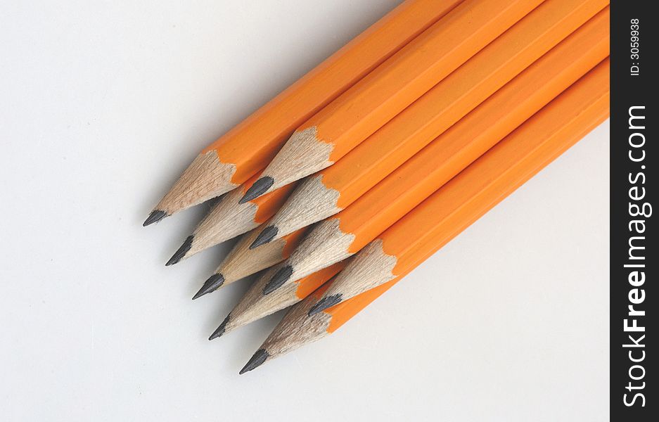 Collection of pencils sharpened and ready for use