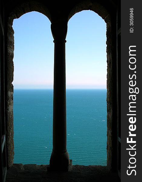 Window in Sudak fortress, Crimea