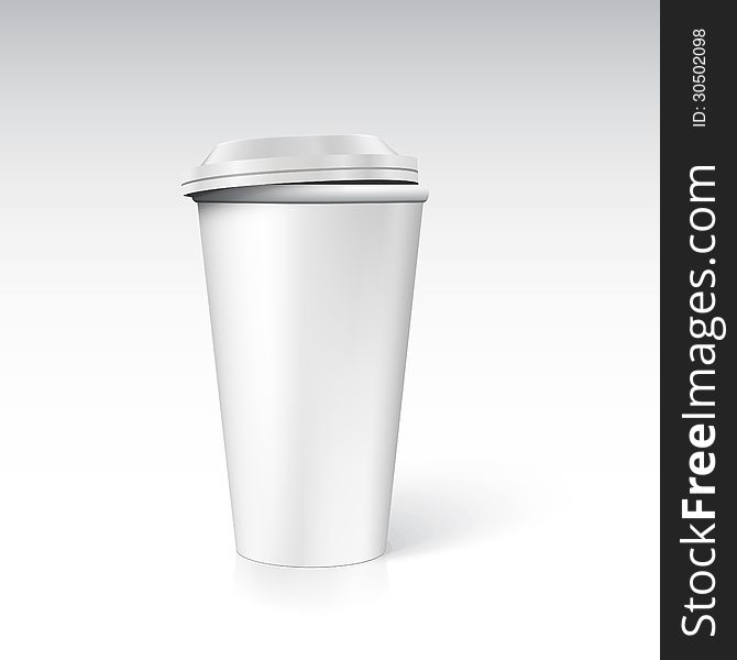 Photorealistic coffee cup for advertising and branding. Photorealistic coffee cup for advertising and branding