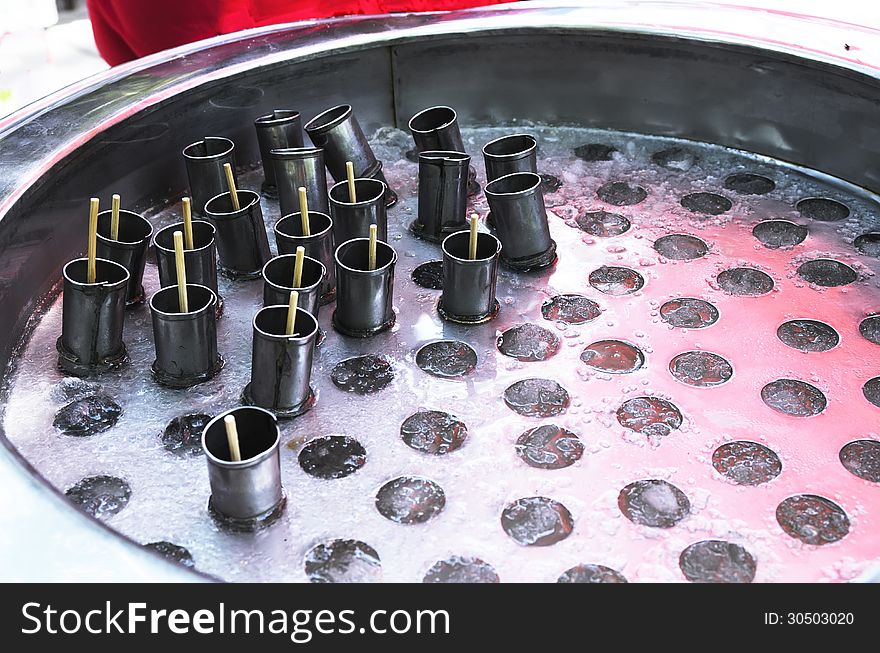 Thai icecream with ice for children