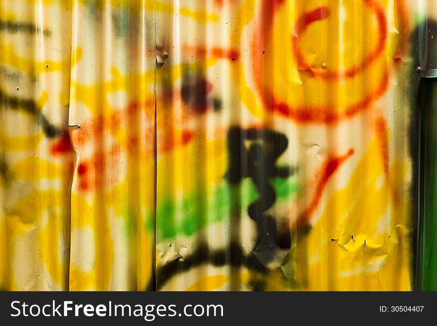Background of colourful paint on a corrugated. Background of colourful paint on a corrugated