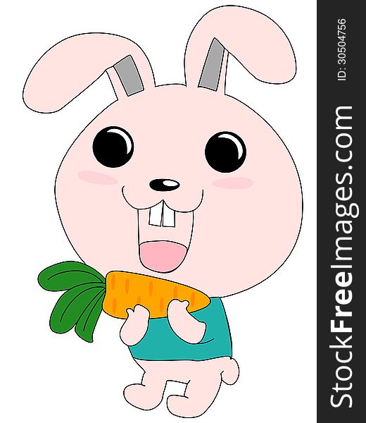 Bunny cartoon isolated on white background