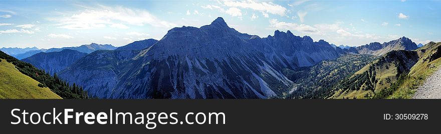 Rugged Mountains In The Allgaeu Alps