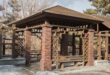 Wooden Pavilion Stock Photo Wooden Pavilion Stock Photo
