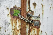 Rusty Gate Locked By Chains Royalty Free Stock Images Rusty Gate Locked By Chains Royalty Free Stock Images