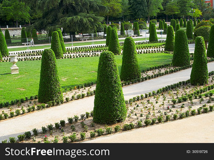Saved natural parks in Europe trees and statues. Madrid. Saved natural parks in Europe trees and statues. Madrid