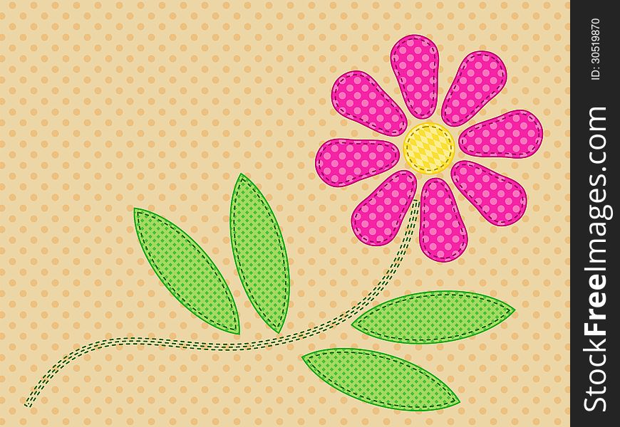 Background With Flower In Vector