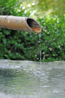 Japanese Bamboo Fountain Stock Images