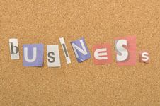 Business Word Made From Newspaper Letter Stock Photos