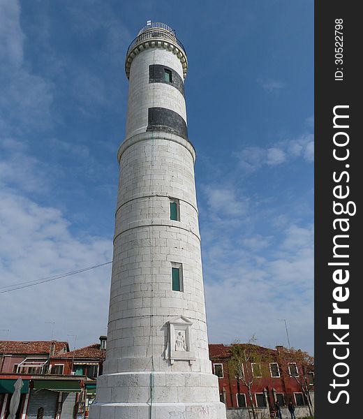 Venice - a view of the Lighthouse on the Murano Island. Venice - a view of the Lighthouse on the Murano Island