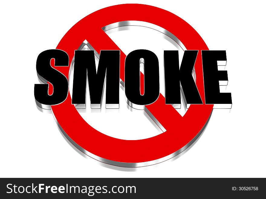 No smoking three dimensional reflective floor. No smoking three dimensional reflective floor