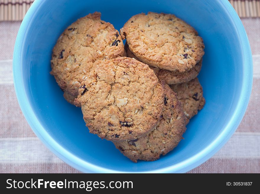 Cookies on a plate and cup. Cookies on a plate and cup