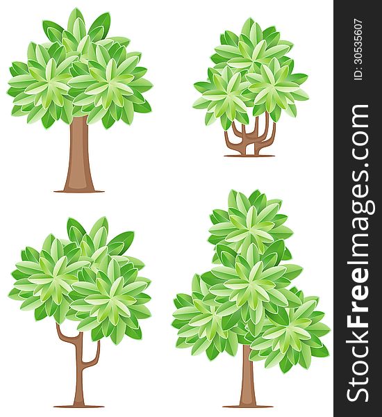 Four Tree Icons