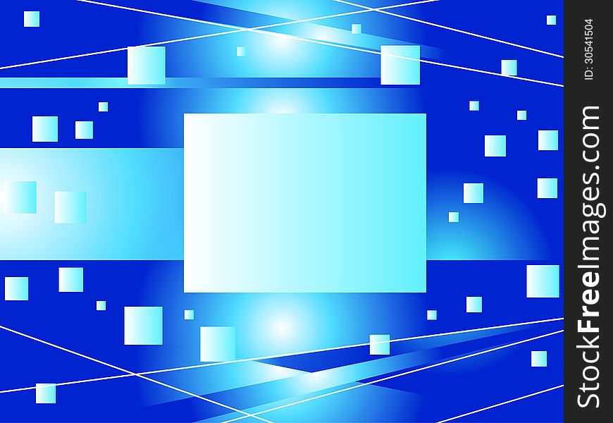 Abstract technology blue background of rectangles. Abstract technology blue background of rectangles