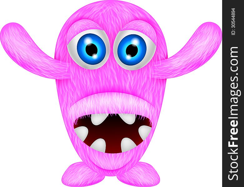 Scary pink monster