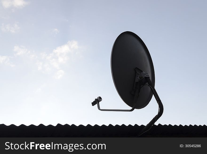 Satellite dish on the roof