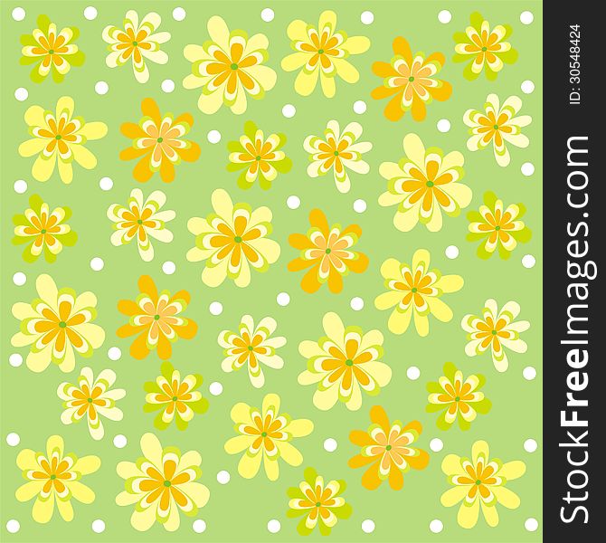 Yellow flowers abstract background