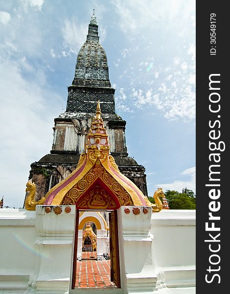 The black ancient pagoda in Buddhism. The black ancient pagoda in Buddhism