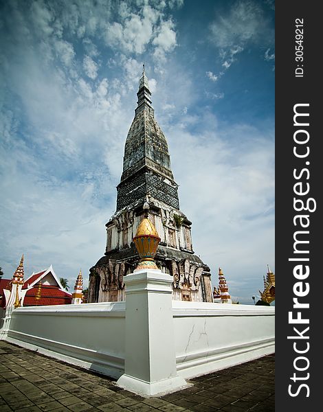 The black ancient pagoda in Buddhism. The black ancient pagoda in Buddhism