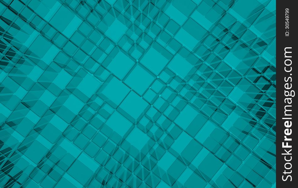 Steel blue cube mesh metal plate background
