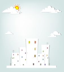 Urban Landscape. Vector Applique. Royalty Free Stock Image Urban Landscape. Vector Applique. Royalty Free Stock Image