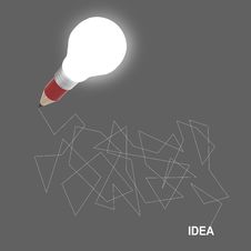 3d Creative Pencil Lightbulb As Concept Creative Stock Image 3d Creative Pencil Lightbulb As Concept Creative Stock Image