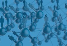 3d Blue Human Social Network Royalty Free Stock Image 3d Blue Human Social Network Royalty Free Stock Image