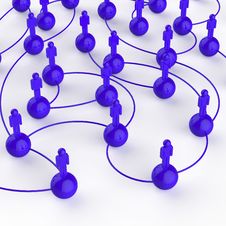 3d Blue Human Social Network Royalty Free Stock Photography 3d Blue Human Social Network Royalty Free Stock Photography