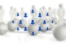 3d White Human Social Network Royalty Free Stock Images
