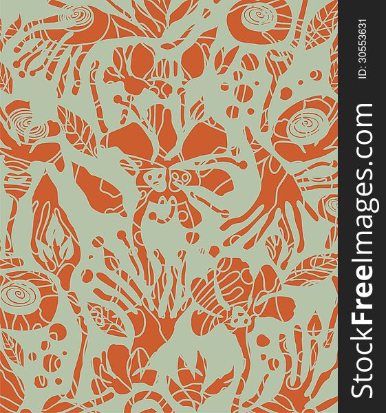 Floral background in abstract shapes. Not seamless. Floral background in abstract shapes. Not seamless.