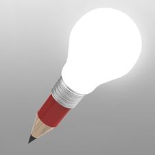 Blank 3d Creative Pencil Lightbulb As Concept Creative Royalty Free Stock Images Blank 3d Creative Pencil Lightbulb As Concept Creative Royalty Free Stock Images